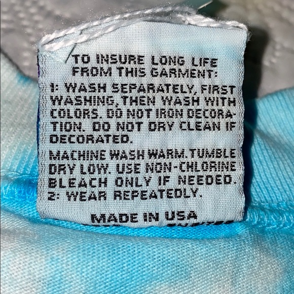 Vintage 90s Liquid Blue Tie Dye Fish T-Shirt - Picture 4 of 8